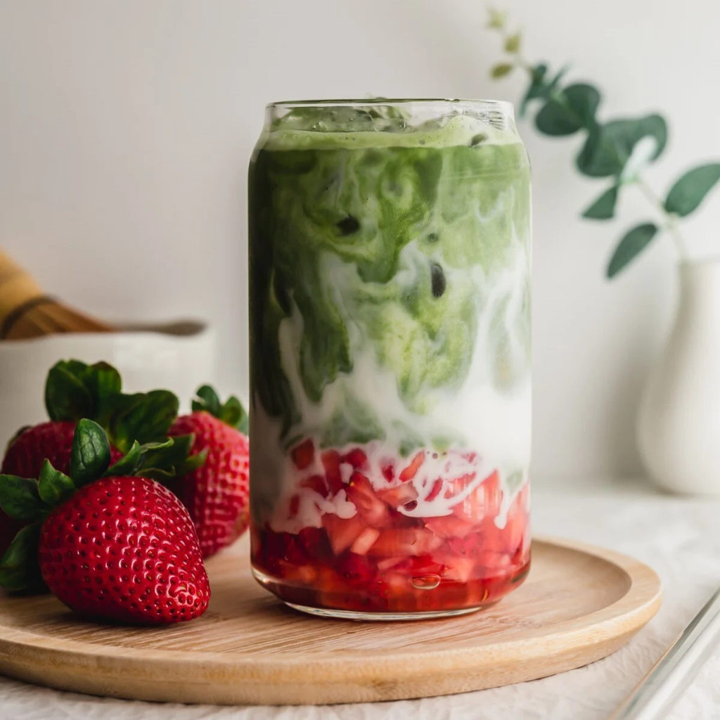 Strawberry Matcha Latte